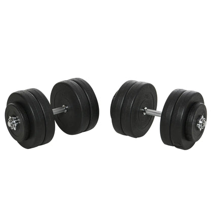 Adjustable 2 x 55lbs Dumbbell Set, Weight Training, Home Gym, Black Dumbbells & Barbells at Gallery Canada