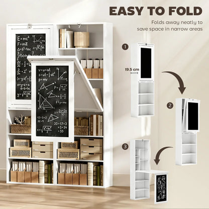 Fold-Out Convertible Office Desk, Wall Mount, White Computer Desks at Gallery Canada