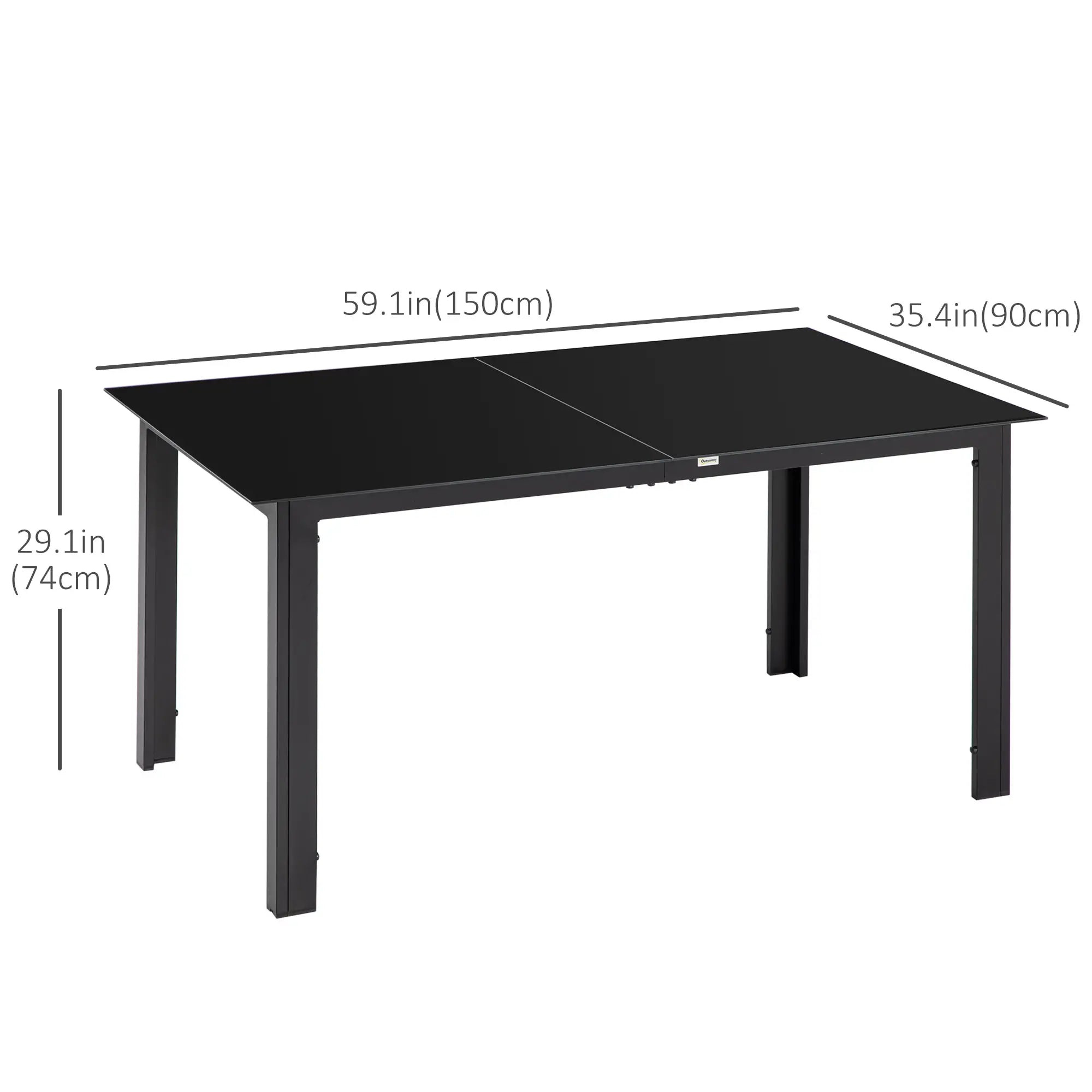 Aluminum Outdoor Dining Table, 59