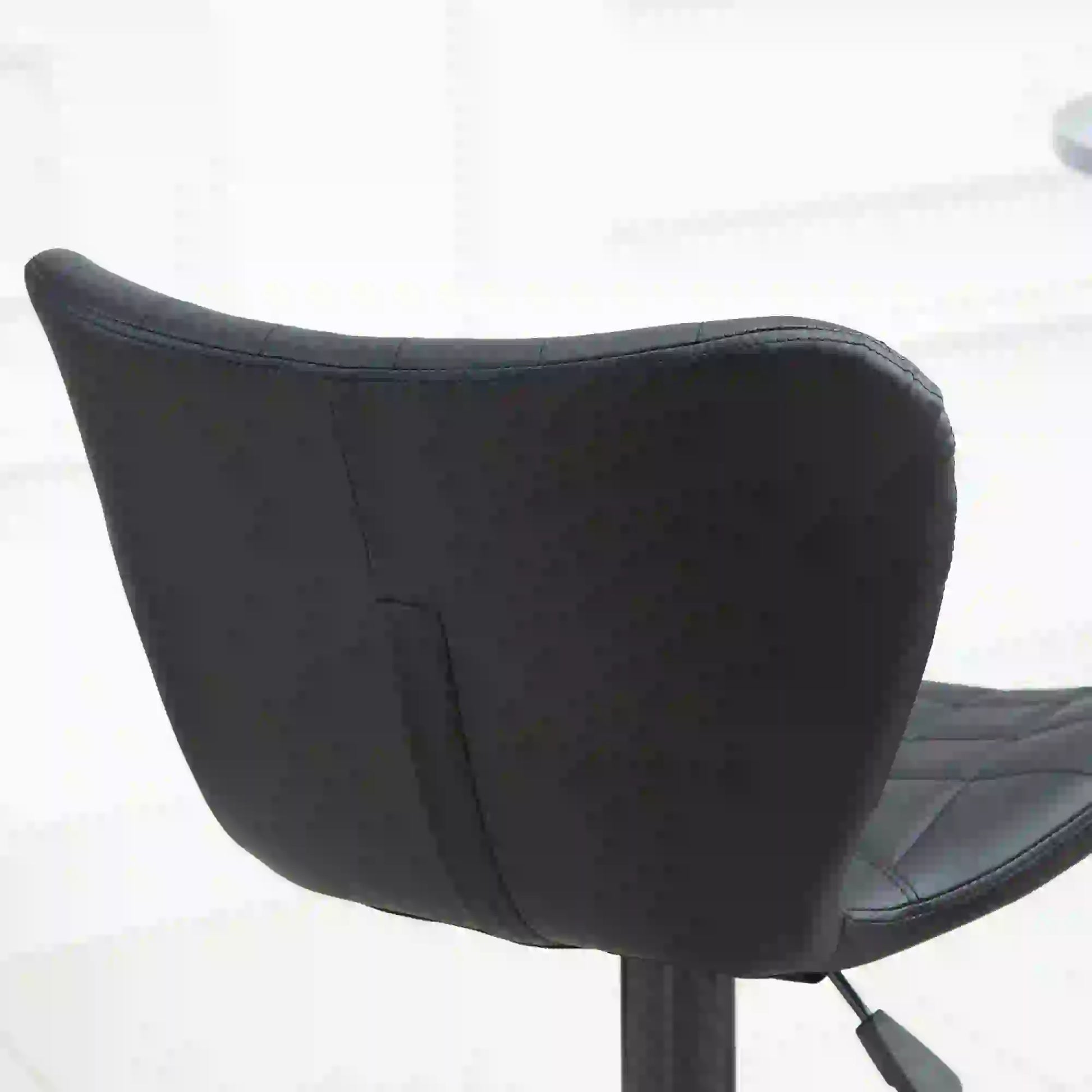 Adjustable Swivel Bar Stools, Set of 2, PU Leather, Black Bar Stools at Gallery Canada