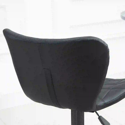 Adjustable Swivel Bar Stools, Set of 2, PU Leather, Black Bar Stools at Gallery Canada