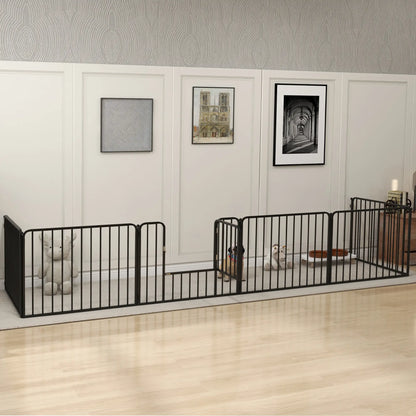 Outdoor Dog Fence, 6 Panels 24" Height, Steel Pet Exercise Pen Houses, Kennels & Pens at Gallery Canada