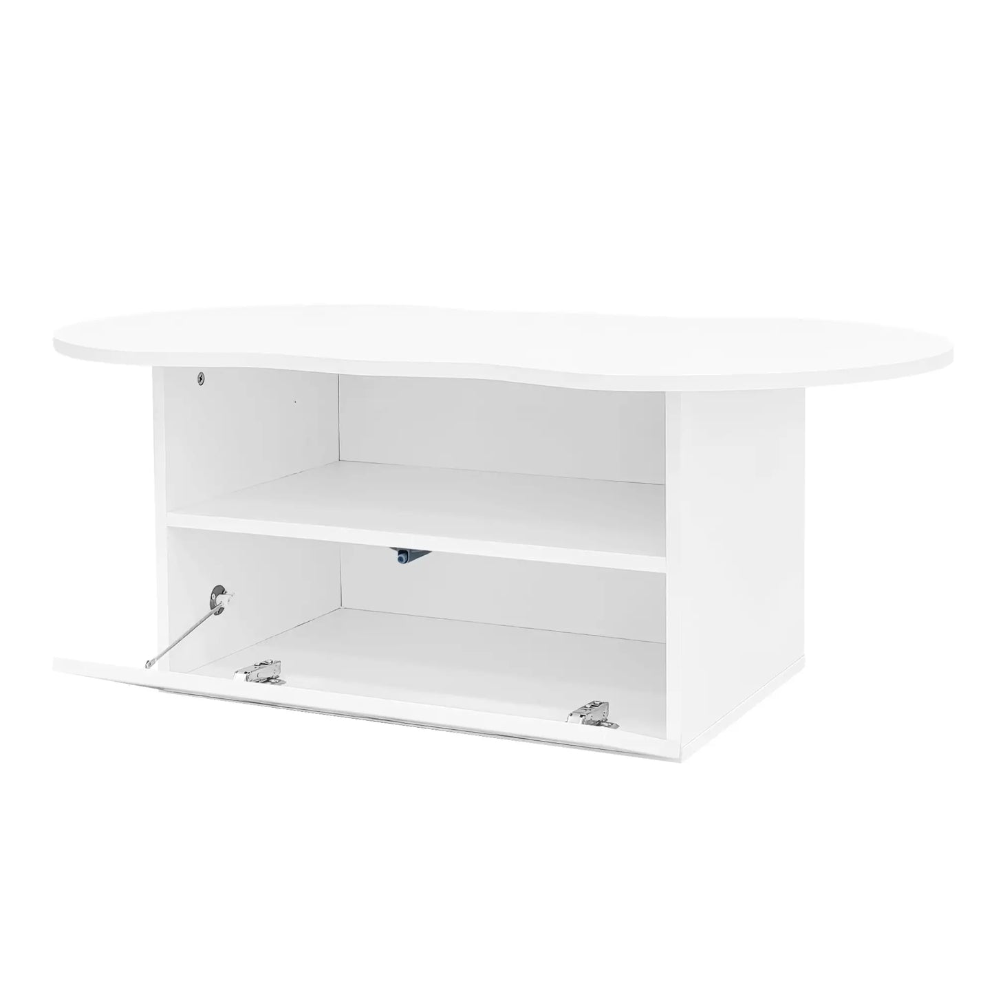 Coffee Table with Drawer, Open Storage, 39.5" L x 23.5" W x 15" H, White Coffee Tables at Gallery Canada
