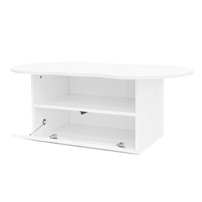 Coffee Table with Drawer, Open Storage, 39.5" L x 23.5" W x 15" H, White Coffee Tables at Gallery Canada