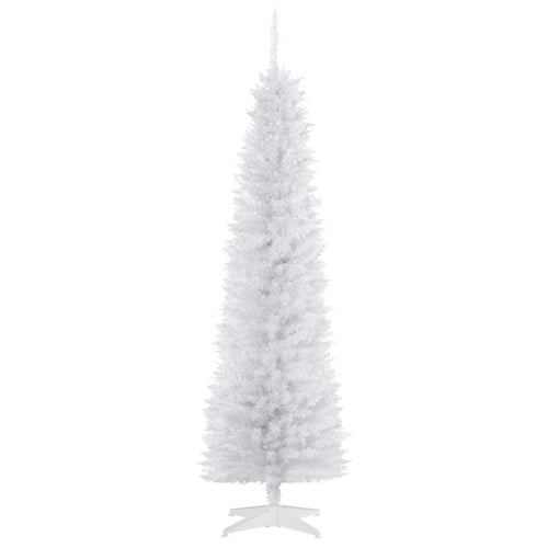 6 FT Christmas Tree, Classic Holiday Indoor Decoration, White