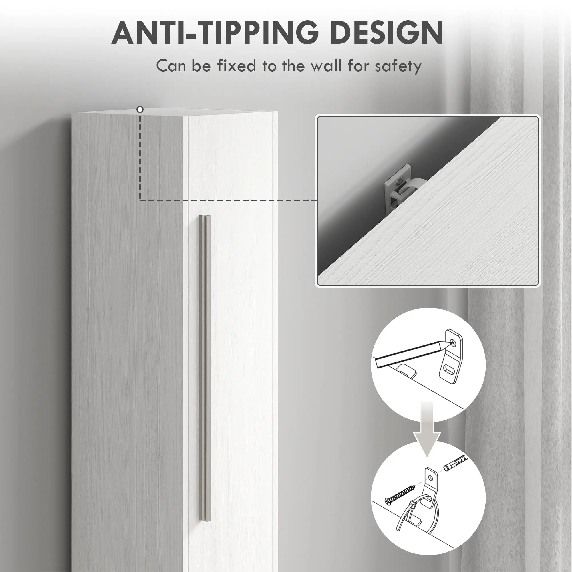 Tall Bathroom Storage Cabinet, Adjustable Shelves, Wood Grain, White Bathroom Cabinets at Gallery Canada
