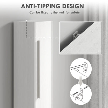 Tall Bathroom Storage Cabinet, Adjustable Shelves, Wood Grain, White Bathroom Cabinets at Gallery Canada