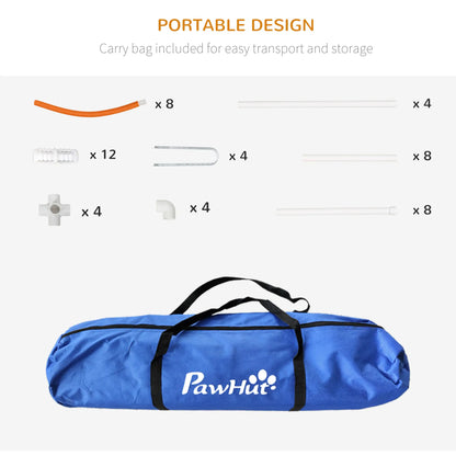 Dog Agility Kit, Obstacle Course Training Equipment, Weave Poles, Carry Bag, Orange Dog Agility Training Equipment at Gallery Canada