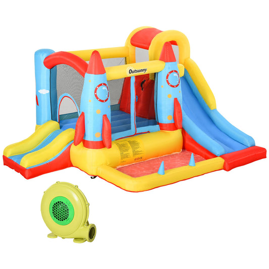 Bounce Castle Inflatable Trampoline Slide Pool Rocket Design 11.14' x 9.18' x 6.06' at Gallery Canada