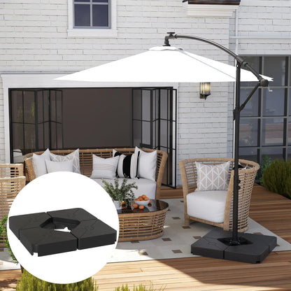 Umbrella Weights For Cantilever Parasols, Set Of 4, Black Umbrella Bases at Gallery Canada