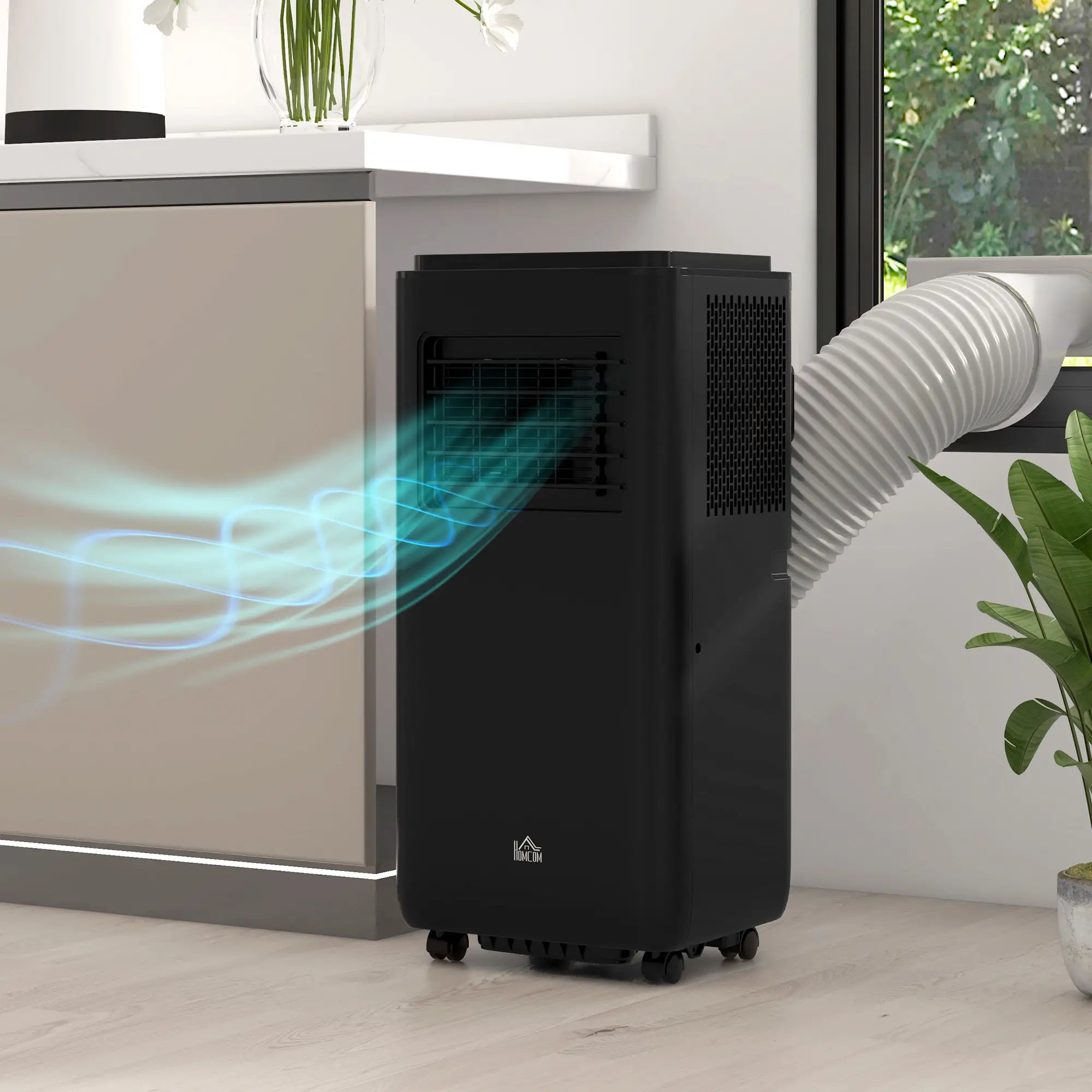 8,000 BTU Mobile Air Conditioner, 345 Sq. Ft., Dehumidifier Fan, Black Air Conditioner at Gallery Canada