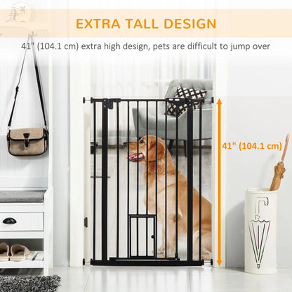 41" Easy Open Indoor Dog Gates for Doorways, House, Stair - Black Houses, Kennels & Pens at Gallery Canada