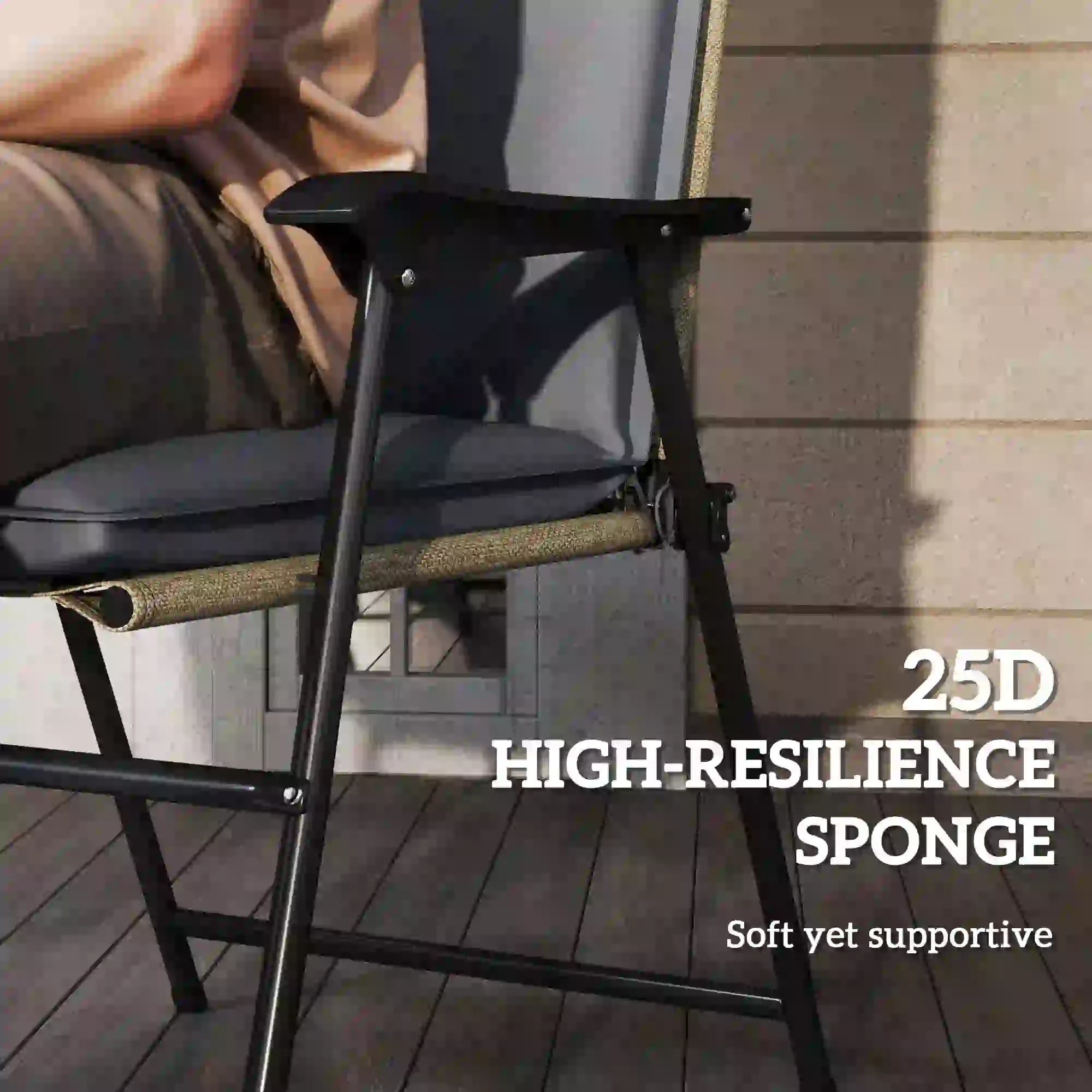 Outdoor Chair Cushions, Set of 2, High Back, UPF50+, Dark Grey Patio Chair Cushions at Gallery Canada