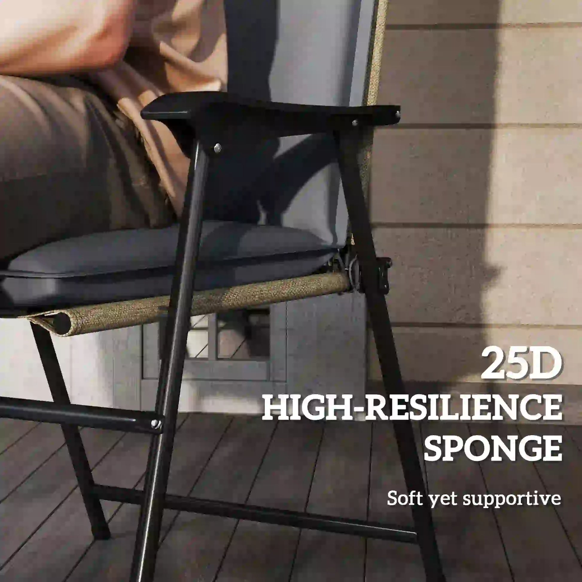 Outdoor Chair Cushions, Set of 2, High Back, UPF50+, Dark Grey Patio Chair Cushions at Gallery Canada