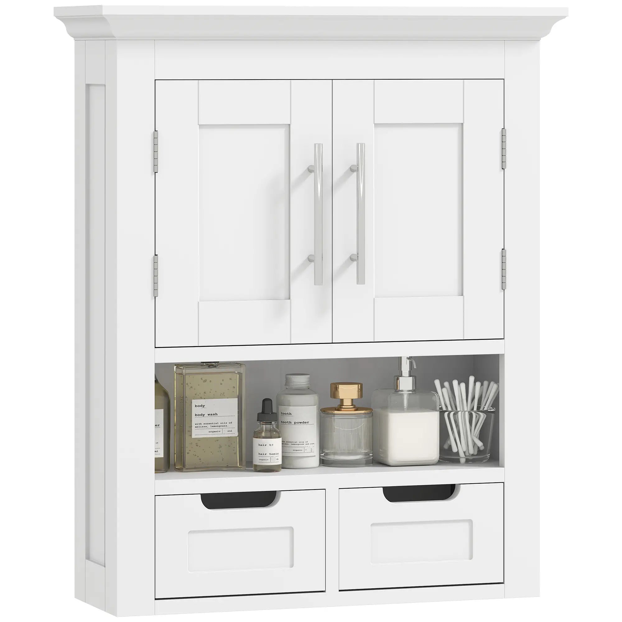 White Wall Cabinet, Medicine Cabinet With Shelf, 24 Inch, White Wall Mounted Cabinets at Gallery Canada