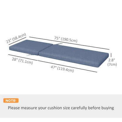 2-Piece Patio Chair Cushion Set, Indoor Outdoor, Blue Patio Chair Cushions at Gallery Canada