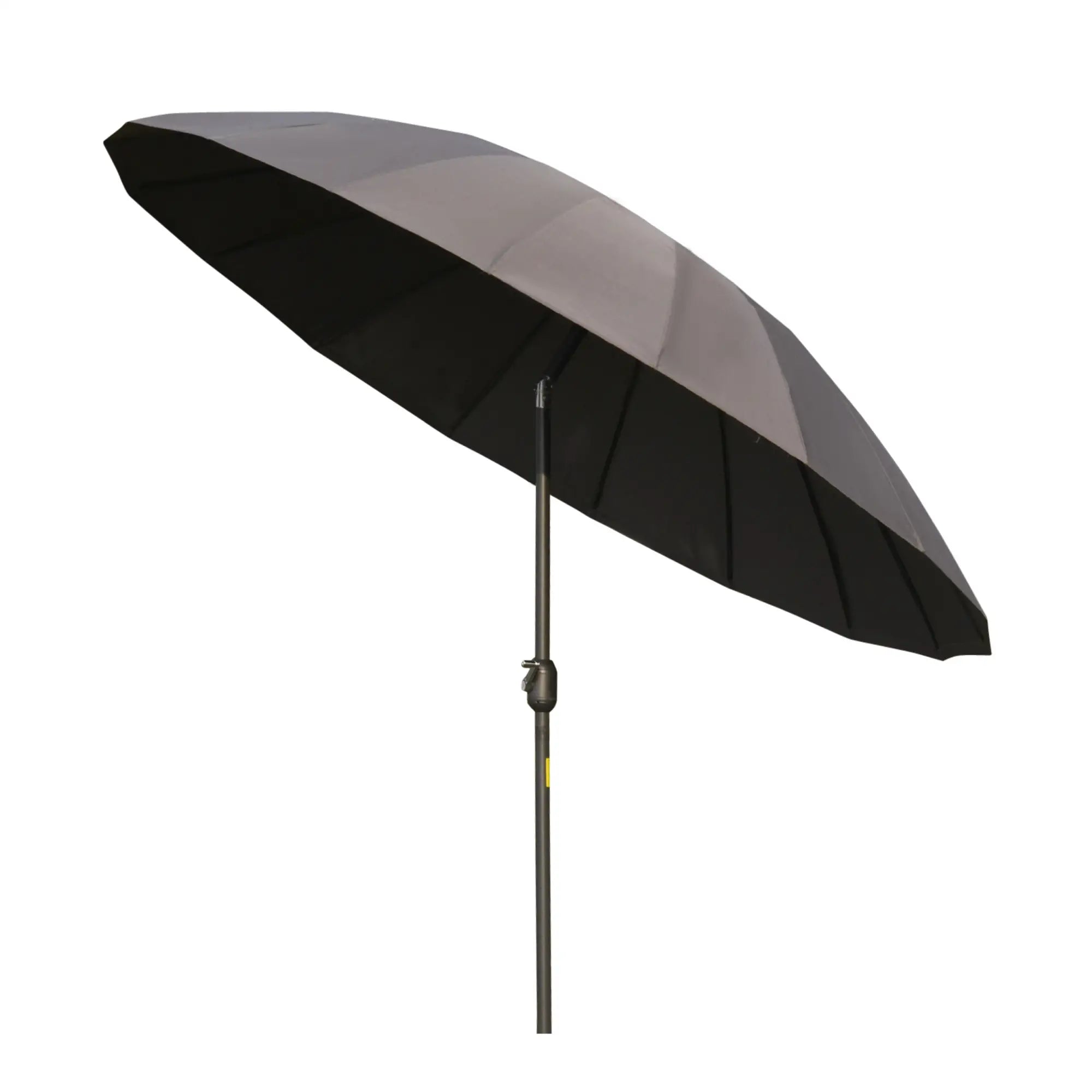 8ft Garden Parasol, Crank & Tilt, Adjustable Sun Shade, Dark Grey Patio Umbrellas Dark Grey at Gallery Canada
