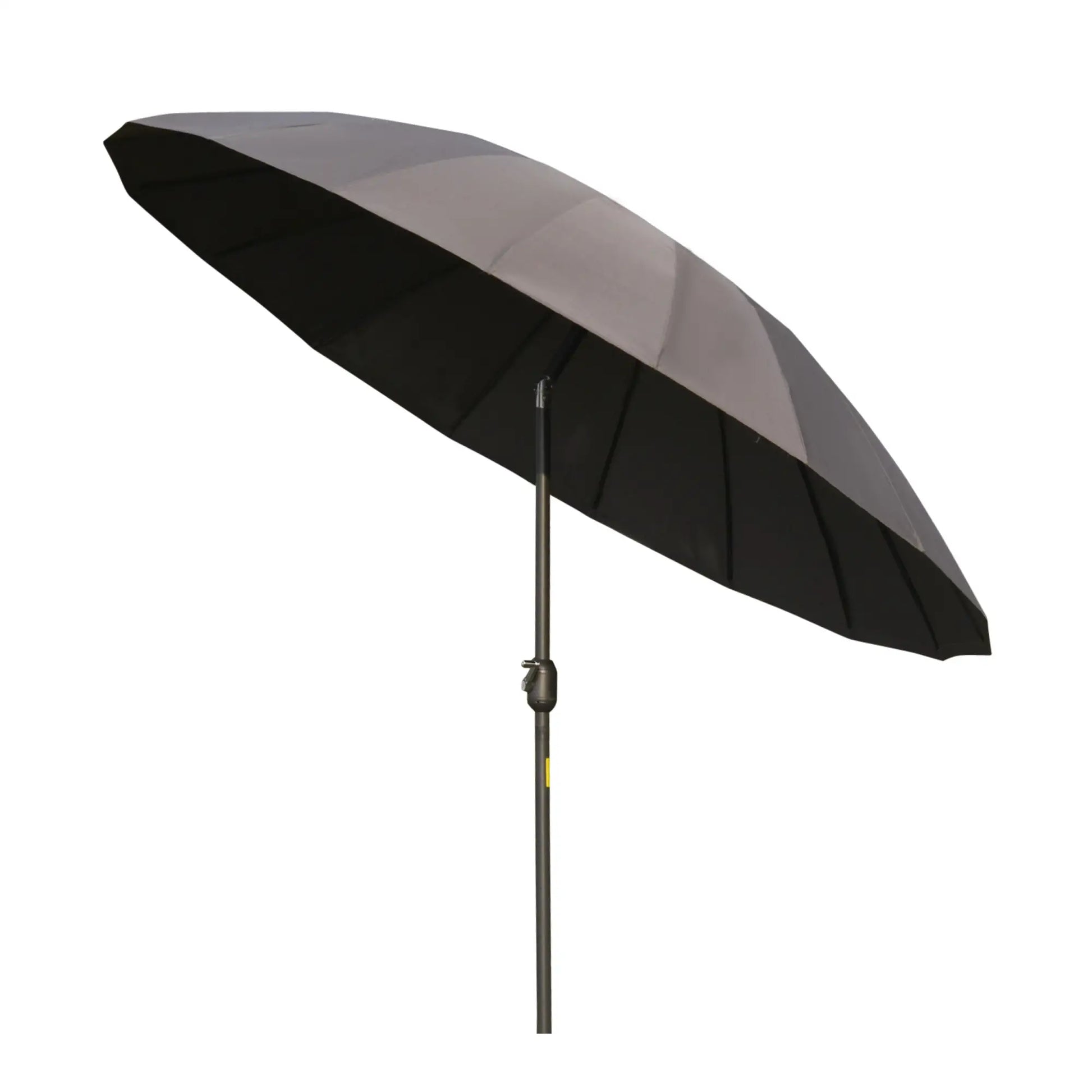 8ft Garden Parasol, Crank & Tilt, Adjustable Sun Shade, Dark Grey Patio Umbrellas Dark Grey at Gallery Canada