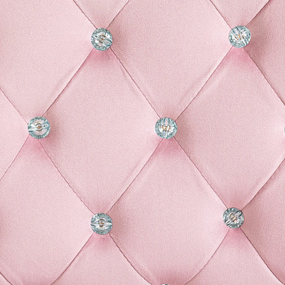 Adjustable Height Office Chair, Tufted Back Computer Desk Chair, Pink Task Chairs at Gallery Canada