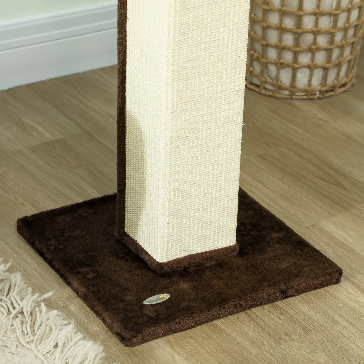 32" Tall Cat Scratching Post, Sisal Scratcher with Hanging Ball, Brown Cat Posts at Gallery Canada
