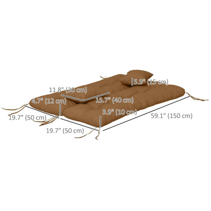 4-Piece Patio Chair Cushion Set, Back and Seat Pillows, Tan Patio Chair Cushions at Gallery Canada