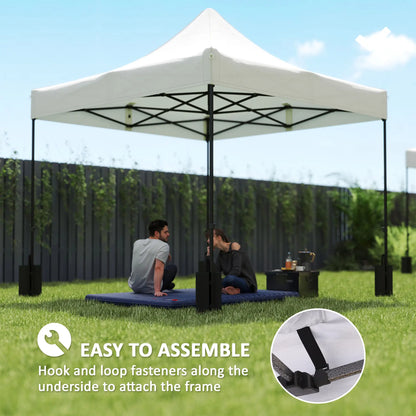 10' x 10' Replacement Canopy Top, Pop Up Tent, UPF50+, White Gazebo Canopy Replacement at Gallery Canada