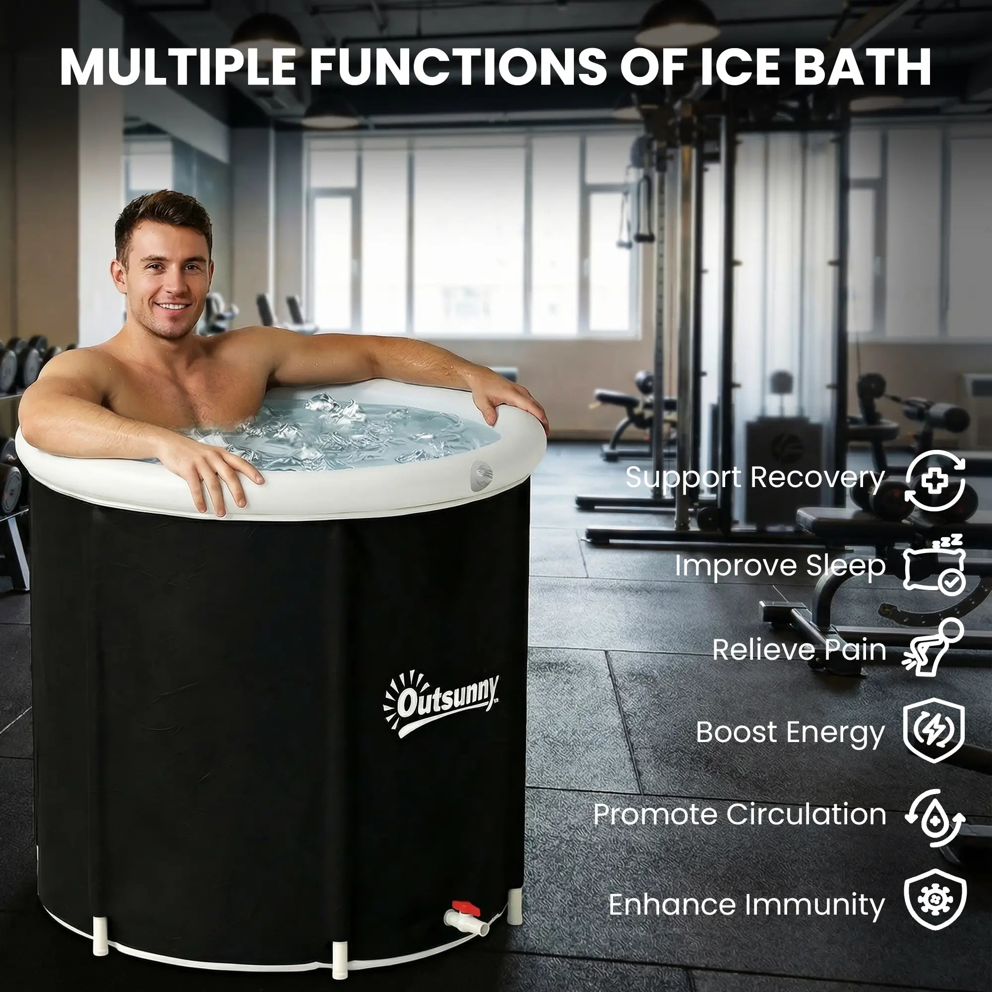 71 Gal Ice Bath Tub With Cover, Pump, Portable Inflatable Cold Plunge Outdoor Swimming Pools & Hot Tubs at Gallery Canada