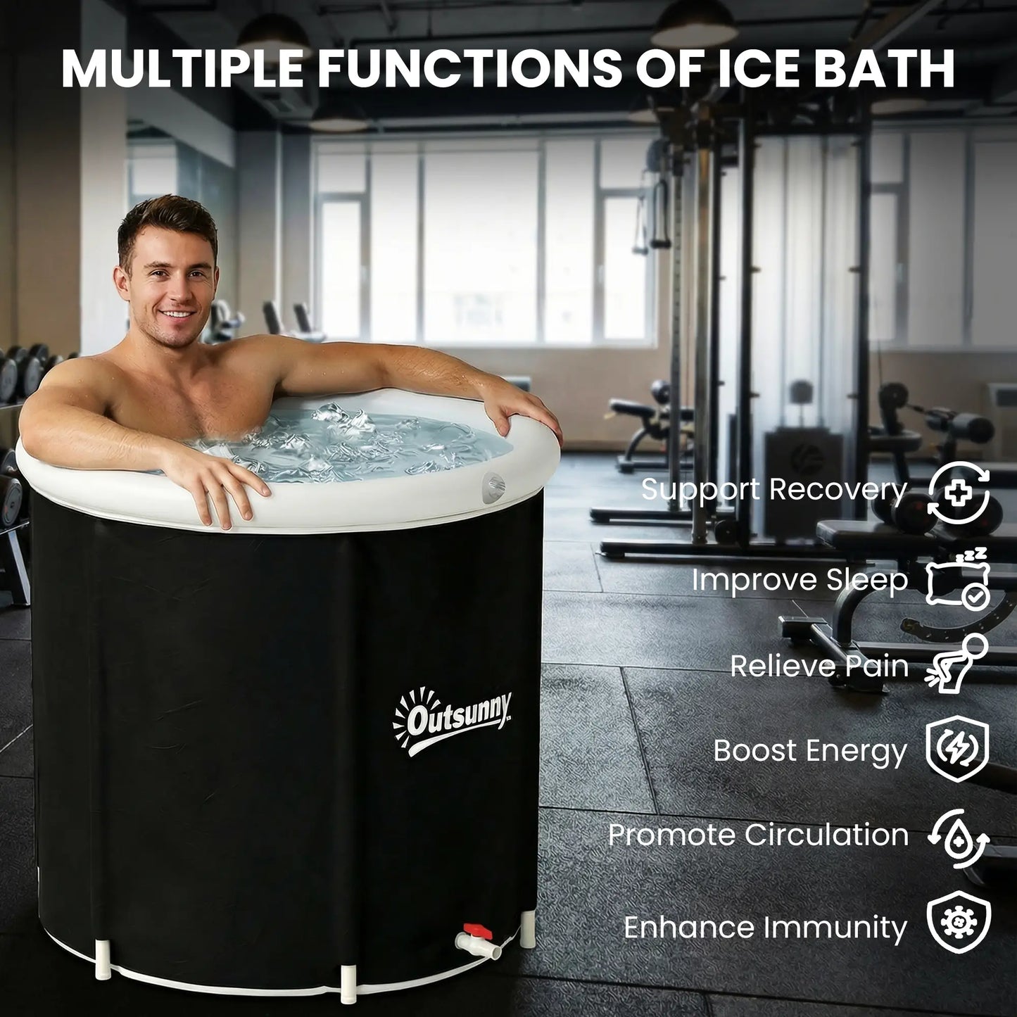 71 Gal Ice Bath Tub With Cover, Pump, Portable Inflatable Cold Plunge Outdoor Swimming Pools & Hot Tubs at Gallery Canada