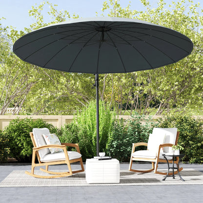 9FT Cantilever Umbrella, 16 Fibreglass Ribs, Offset Hanging, Grey Offset Cantilever Umbrellas at Gallery Canada