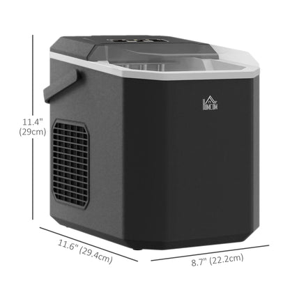 Portable Ice Maker, Self Cleaning, 9 Cubes in 6 Mins, 26lbs/24Hrs, 2 Sizes Small Kitchen Appliances at Gallery Canada