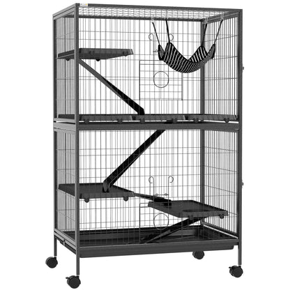 5-Tier Rolling Small Animal Cage, Guinea Pig Cage, Ferret Cage, Grey Houses & Habitats at Gallery Canada
