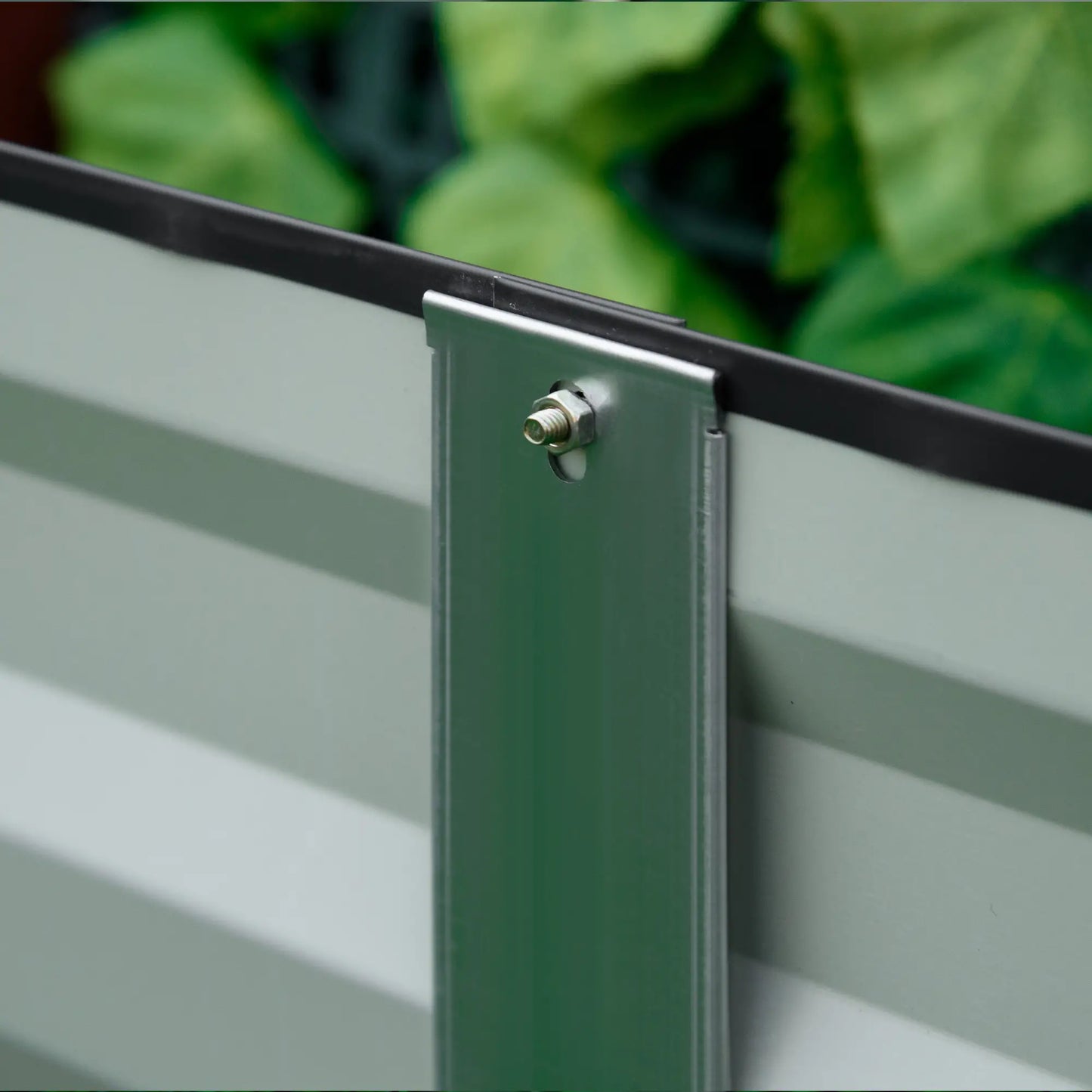 95" x 36" x 12" Galvanized Raised Garden Bed, Metal Planter Box for Flowers, Herbs, Succulents, Grey Galvanized Planter Boxes at Gallery Canada