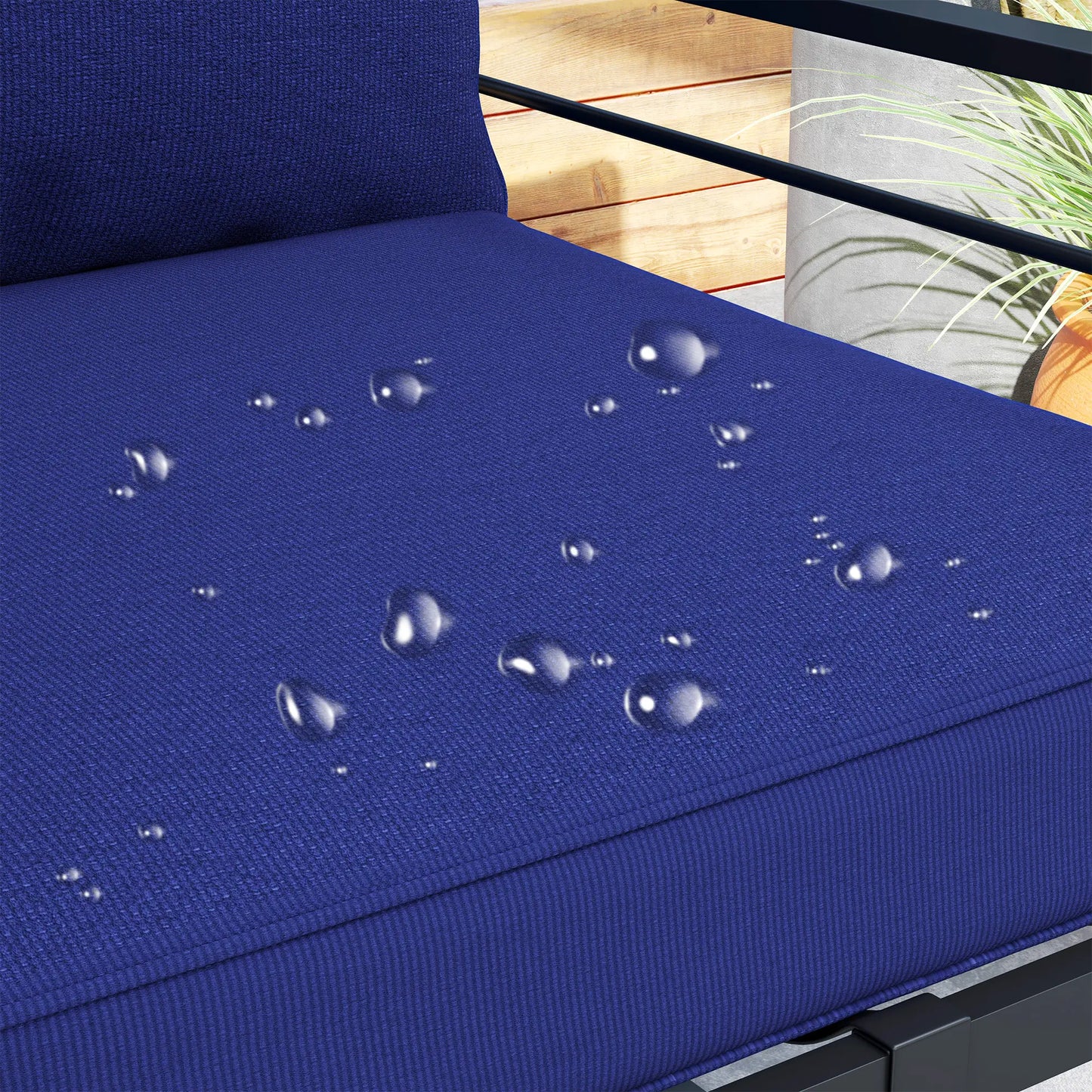 Patio Chair Cushions, Thick Deep Seat, Dark Blue Patio Chair Cushions at Gallery Canada