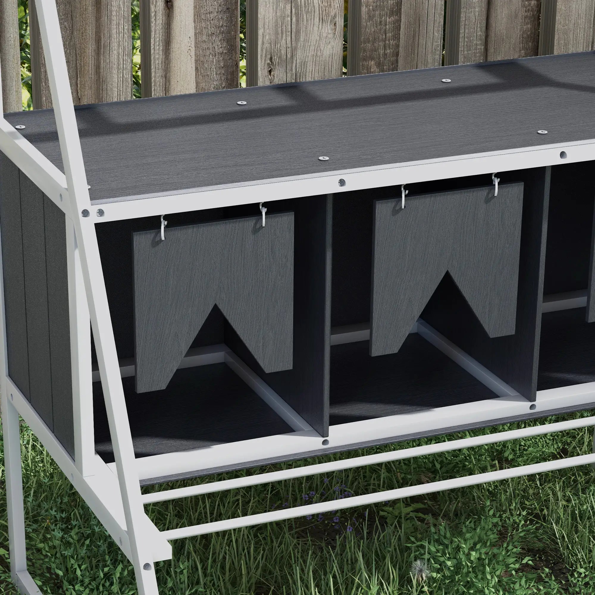 3 Compartment Chicken Nesting Box, Privacy Curtains, Perches, 6-12 Hens Chicken Coops at Gallery Canada