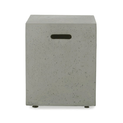 Multi-Functional Tank Holder Side Table, 16.5" L x 16.5" W x 20.5" H, Light Grey Patio Side Tables at Gallery Canada