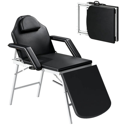 Table de massage pliante portable, noire