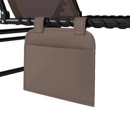 Outdoor Folding Chaise Lounge, Adjustable Backrest, Removable Pillow, Brown Lounger Chairs at Gallery Canada