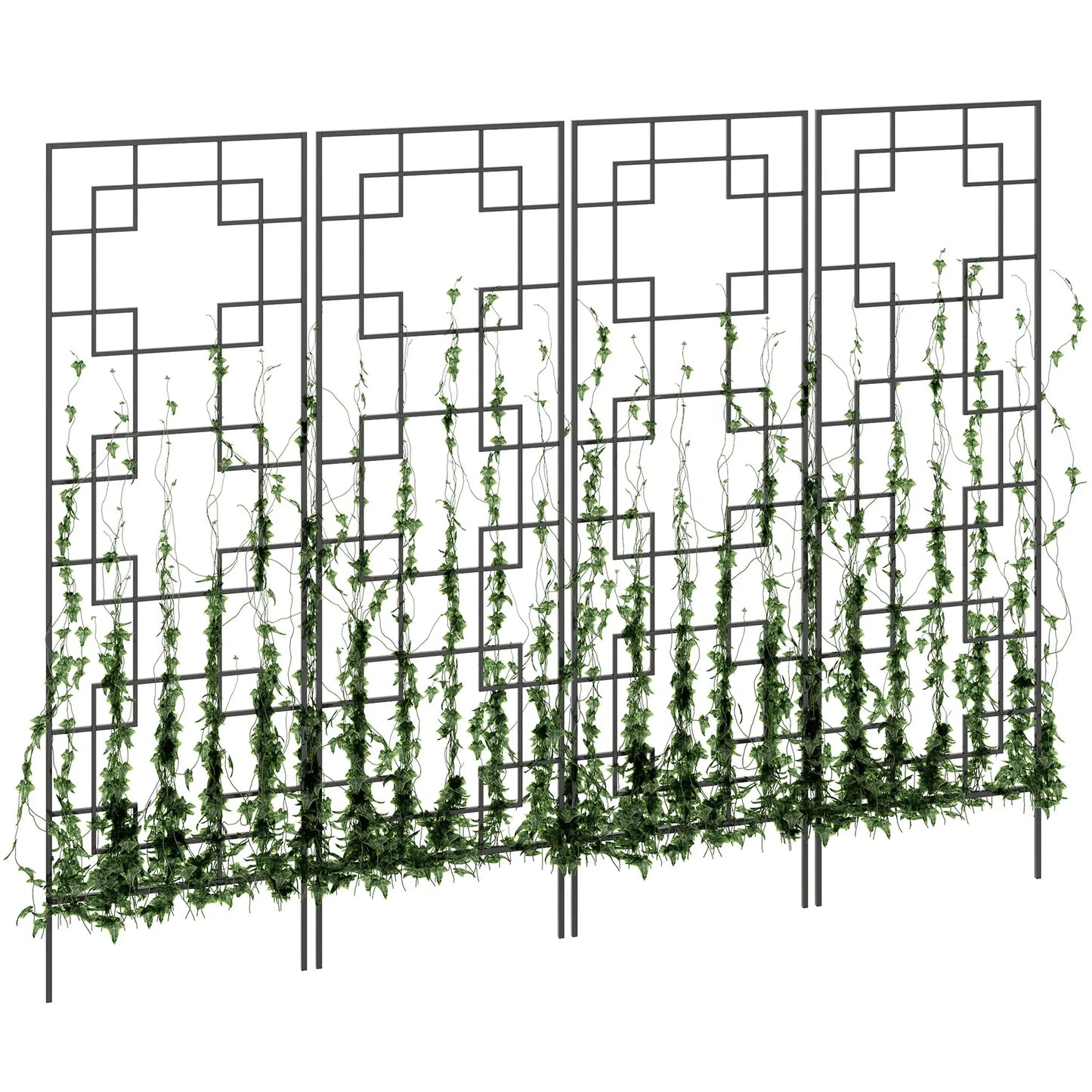 4 Pack Garden Trellis, Metal Grid Panels for Climbing Plants, 72" Tall Plant Stands at Gallery Canada