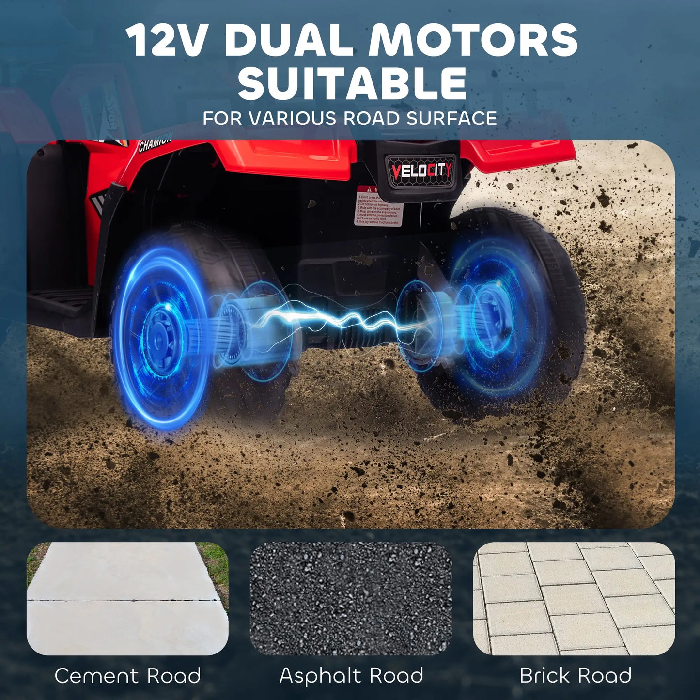 12V Kids ATV Quad, 4 Wheeler, Ages 37-60 Months, Red Electric Toy Cars at Gallery Canada