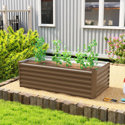 6' x 3' x 2' Raised Garden Bed, Galvanized Planter Box, Brown Galvanized Planter Boxes at Gallery Canada