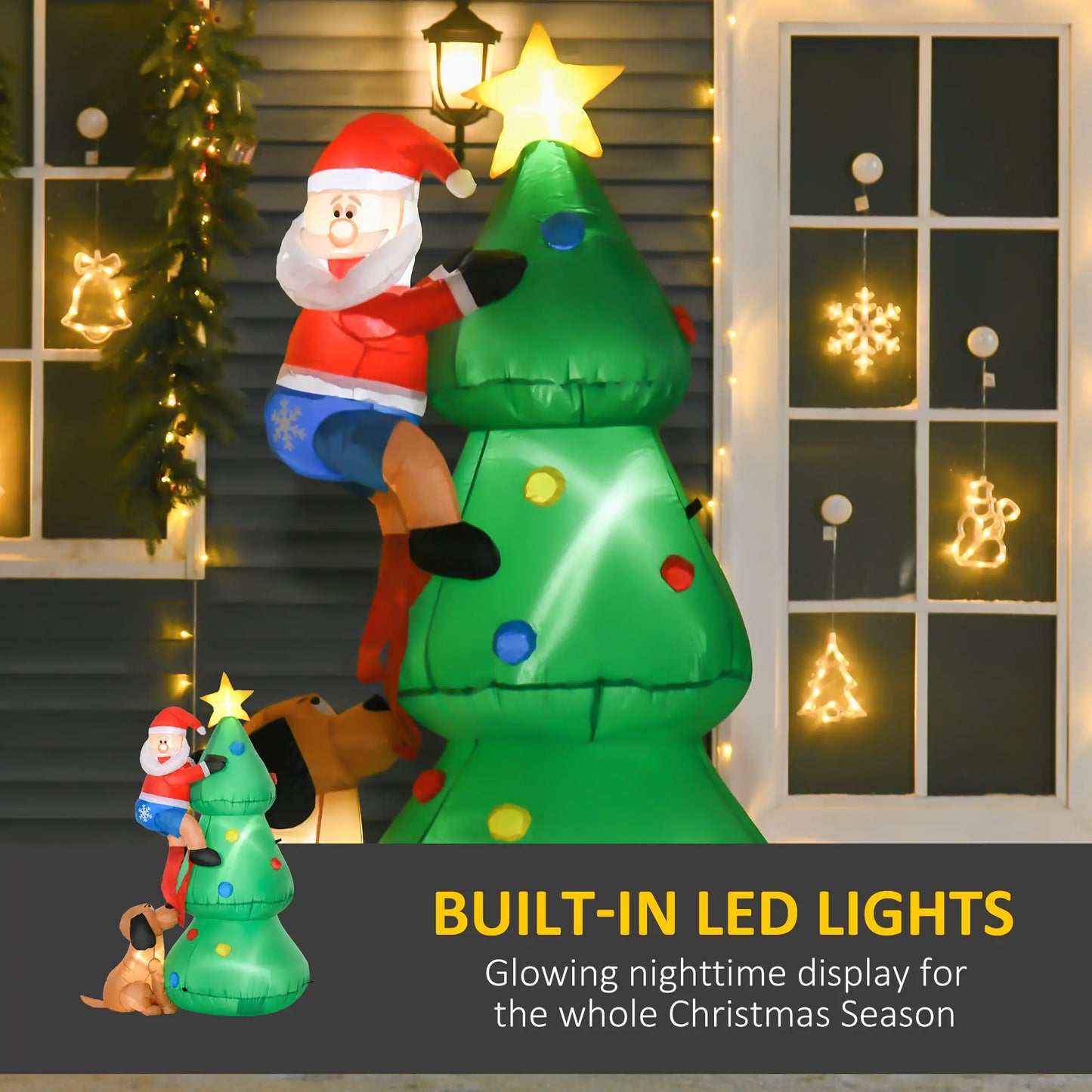 5.9ft Inflatable Christmas Tree, LED Lights, Indoor Outdoor Decor Christmas Inflatables at Gallery Canada