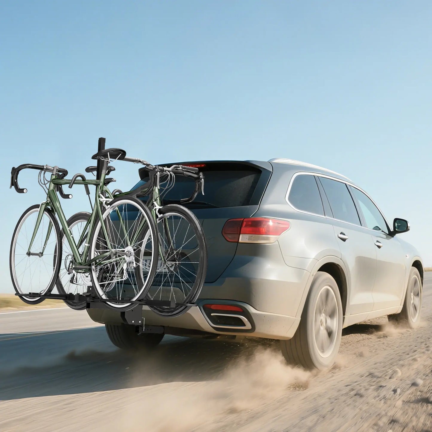 Hitch Bike Rack for Car, 200 lbs, 2 Bike Platform, Safety Strap, 2" Receiver, Black Automotive at Gallery Canada