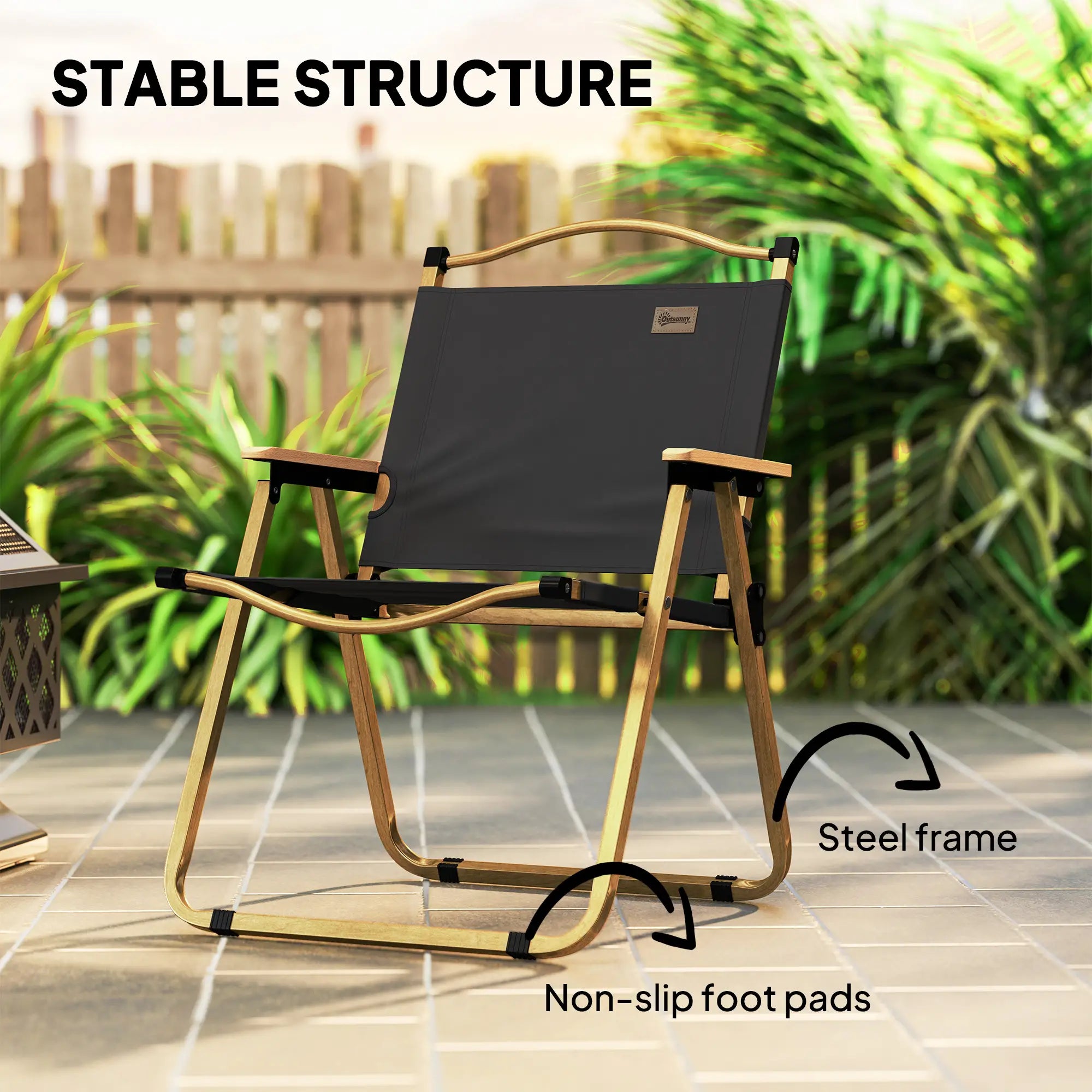 Lightweight Folding Camping Chair, Portable Armchair, Dark Grey Picnic Tables & Camping Chairs at Gallery Canada