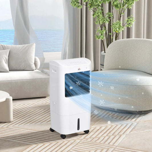 Tower Cooling Fan with Ice Pack, Remote, 3 Modes, 3 Speeds, 7.5H Timer, White Tower Fans White, Black at Gallery Canada