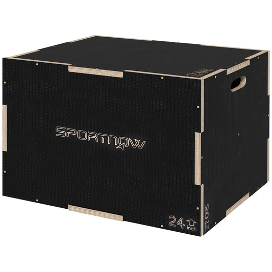 30/24/20 In Wooden Plyometric Jump Box with Handle Openings for Home Gym Workout Training - Gallery Canada