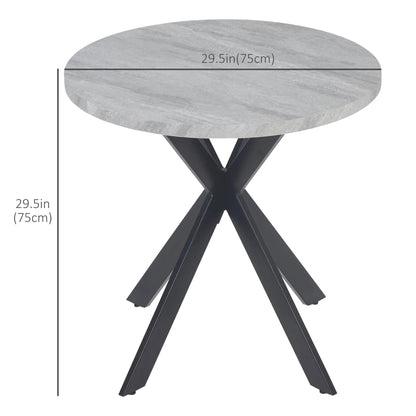 29" Round Dining Table, Contemporary Kitchen Table, Steel Legs, Grey Bar Tables & Dining Tables at Gallery Canada