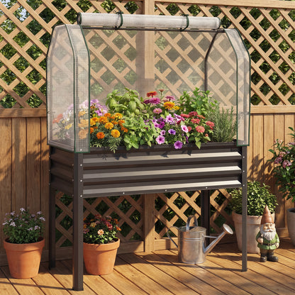 Galvanized Raised Garden Bed With Legs, Greenhouse Cover, Black Raised Garden Beds at Gallery Canada