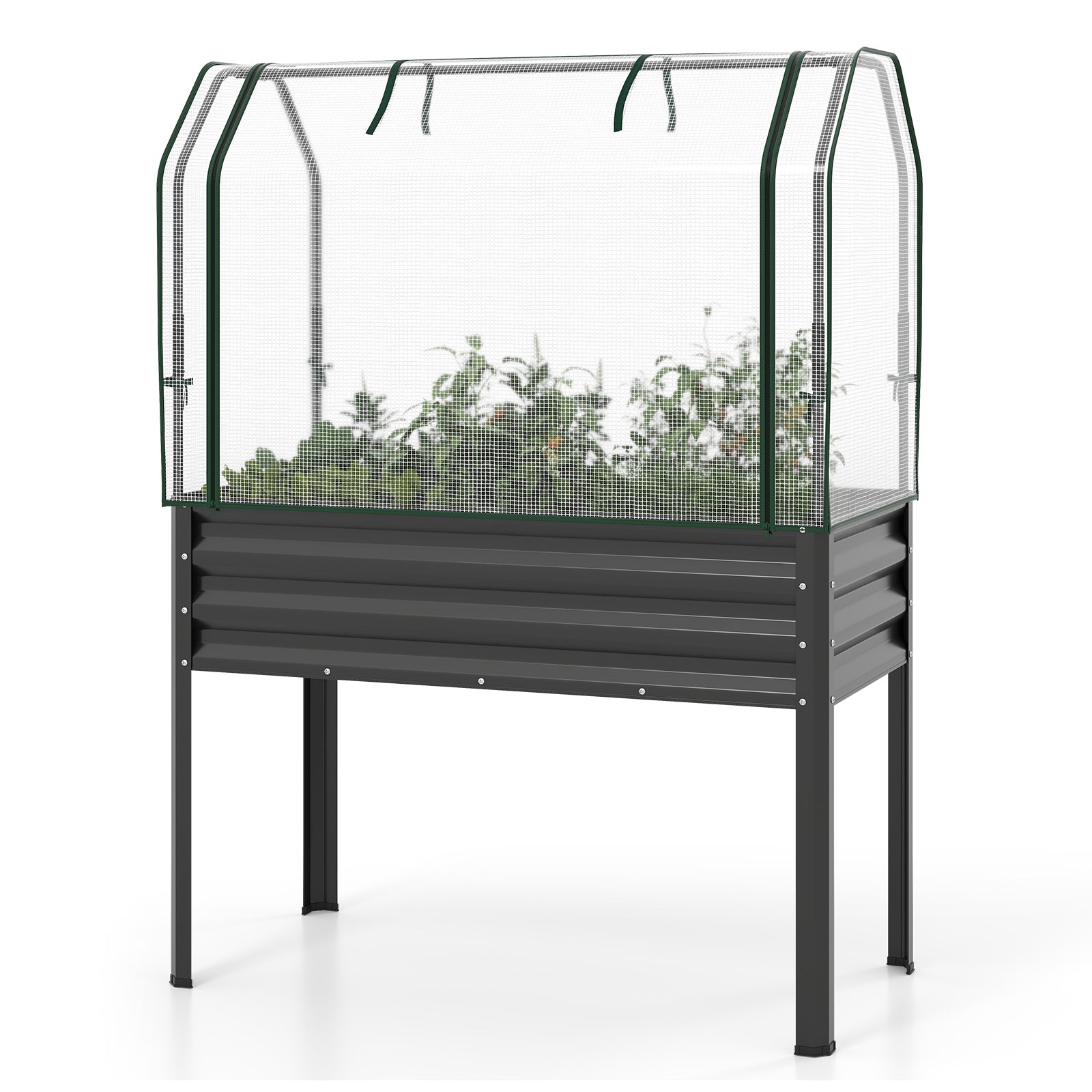 Galvanized Raised Garden Bed With Legs, Greenhouse Cover, Black Raised Garden Beds at Gallery Canada