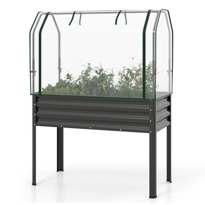 Galvanized Raised Garden Bed With Legs, Greenhouse Cover, Black Raised Garden Beds at Gallery Canada