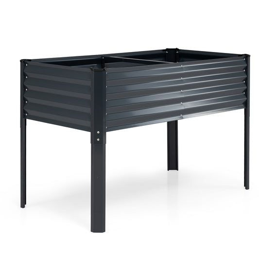 Galvanized Raised Garden Bed With Legs, 46" x 24" x 31", Gray Raised Garden Beds Gray at Gallery Canada